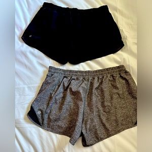 Lululemon - Hotty Hot lined shorts - black & gray - 14 Long